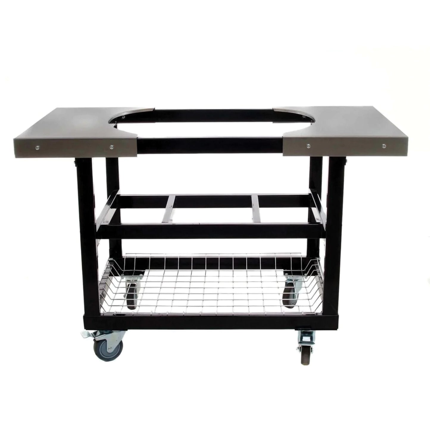 Cart Base with Basket & Stainless Side Shelves